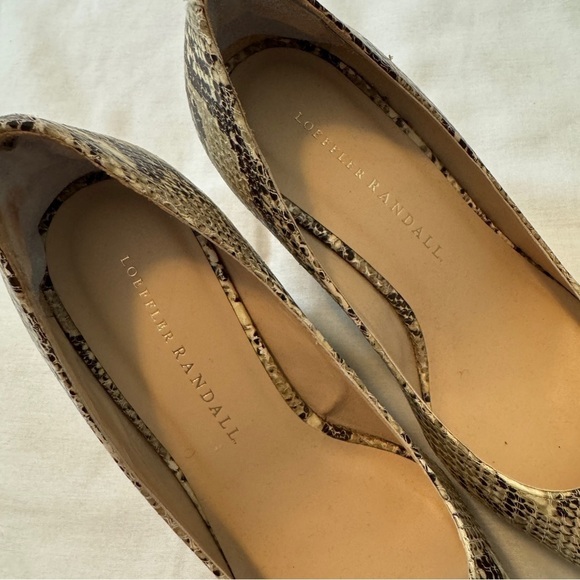 Loeffler Randall 5.5 Snakeskin Platform Wedge Heels Classic Career - Picture 8 of 9